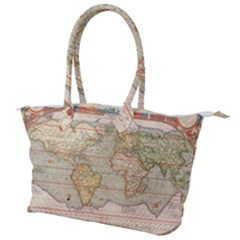 Old World Map Of Continents The Earth Vintage Retro Canvas Shoulder Bag by uniart180623