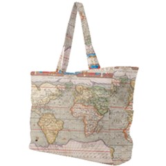 Old World Map Of Continents The Earth Vintage Retro Simple Shoulder Bag by uniart180623