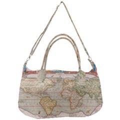 Old World Map Of Continents The Earth Vintage Retro Removable Strap Handbag by uniart180623