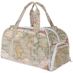 Old World Map Of Continents The Earth Vintage Retro Burner Gym Duffel Bag by uniart180623