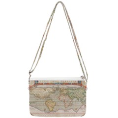 Old World Map Of Continents The Earth Vintage Retro Double Gusset Crossbody Bag by uniart180623