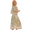 Old World Map Of Continents The Earth Vintage Retro Midsummer Wrap Dress View3