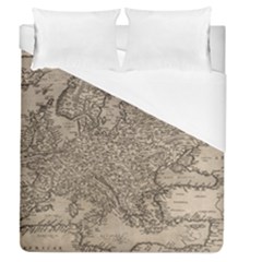 Vintage Map Europe Duvet Cover (queen Size) by uniart180623