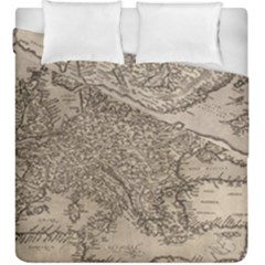 Vintage Map Europe Duvet Cover Double Side (king Size) by uniart180623