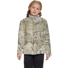 Tartaria Tartaria Empire Map Vintage World Kids  Puffer Bubble Jacket Coat by uniart180623