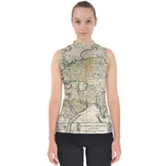 Tartaria Tartaria Empire Map Vintage World Mock Neck Shell Top