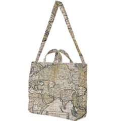 Tartaria Tartaria Empire Map Vintage World Square Shoulder Tote Bag by uniart180623