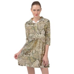 Tartaria Tartaria Empire Map Vintage World Mini Skater Shirt Dress by uniart180623