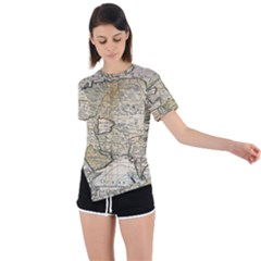 Tartaria Tartaria Empire Map Vintage World Asymmetrical Short Sleeve Sports Tee by uniart180623