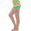 Chevron-pattern-design-texture Lightweight Velour Yoga Shorts View2