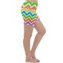 Chevron-pattern-design-texture Lightweight Velour Yoga Shorts View3