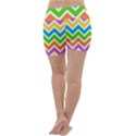 Chevron-pattern-design-texture Lightweight Velour Yoga Shorts View4