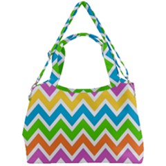 Chevron-pattern-design-texture Double Compartment Shoulder Bag by uniart180623