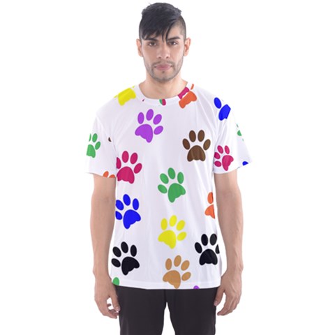 Pawprints-paw-prints-paw-animal Men s Sport Mesh Tee by uniart180623