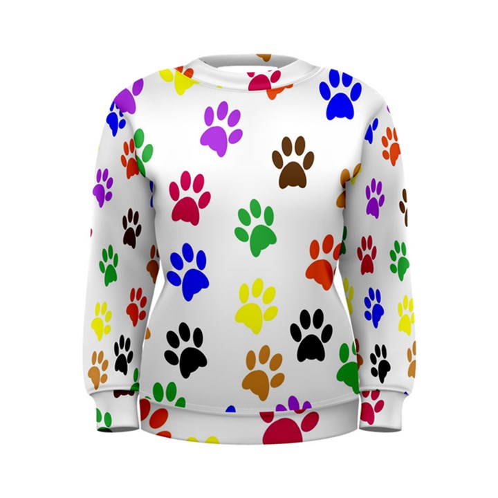 Pawprints-paw-prints-paw-animal Women s Sweatshirt