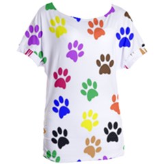 Pawprints-paw-prints-paw-animal Women s Oversized Tee by uniart180623