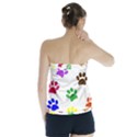 Pawprints-paw-prints-paw-animal Strapless Top View2