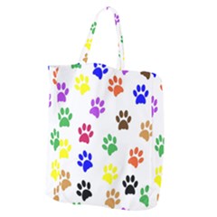 Pawprints-paw-prints-paw-animal Giant Grocery Tote by uniart180623