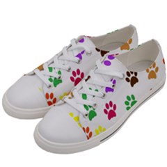 Pawprints-paw-prints-paw-animal Women s Low Top Canvas Sneakers by uniart180623