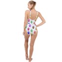 Pawprints-paw-prints-paw-animal High Neck One Piece Swimsuit View2