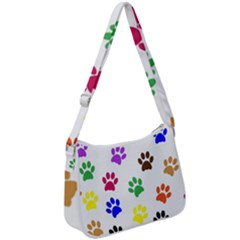 Pawprints-paw-prints-paw-animal Zip Up Shoulder Bag