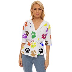 Pawprints-paw-prints-paw-animal Lightweight Drawstring Hooded Top