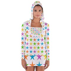 Star-pattern-design-decoration Long Sleeve Hooded T-shirt by uniart180623