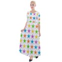 Star-pattern-design-decoration Half Sleeves Maxi Dress View1