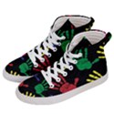 Handprints-hand-print-colourful Women s Hi-Top Skate Sneakers View2