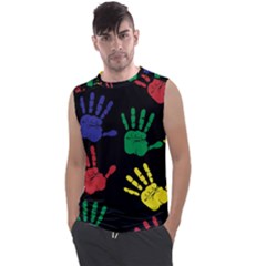 Handprints-hand-print-colourful Men s Regular Tank Top by uniart180623