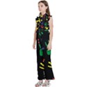 Handprints-hand-print-colourful Kids  Sleeveless Ruffle Edge Band Collar Chiffon One Piece View2