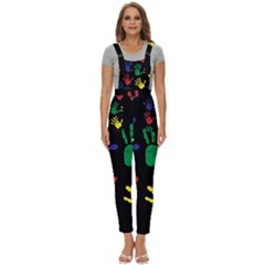 Handprints-hand-print-colourful Women s Pinafore Overalls Jumpsuit by uniart180623