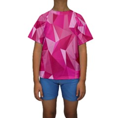 Pattern Halftone Geometric Kids  Short Sleeve Swimwear