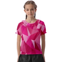 Pattern Halftone Geometric Kids  Frill Chiffon Blouse by uniart180623