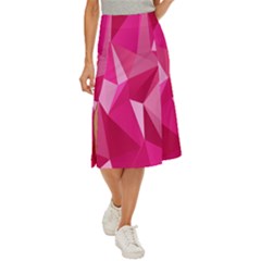 Pattern Halftone Geometric Midi Panel Skirt by uniart180623