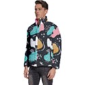 Art Pattern Design Background Print Men s Puffer Bubble Jacket Coat View2