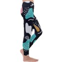 Art Pattern Design Background Print Kids  Lightweight Velour Leggings View3