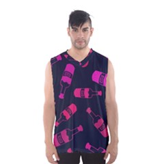 Wine Bottles Background Graphic Men s Basketball Tank Top by uniart180623