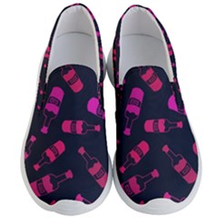 Wine Bottles Background Graphic Men s Lightweight Slip Ons by uniart180623