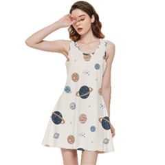 Space Planets Art Pattern Design Wallpaper Inside Out Racerback Dress by uniart180623