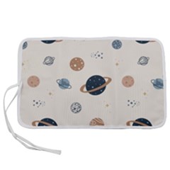 Space Planets Art Pattern Design Wallpaper Pen Storage Case (m) by uniart180623