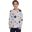 Space Planets Art Pattern Design Wallpaper Kids  Long Sleeve Jersey View1