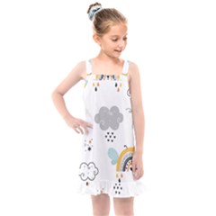 Art Pattern Design Wallpaper Background Print Kids  Overall Dress by uniart180623