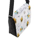 Bee Art Pattern Design Wallpaper Background Print Flap Closure Messenger Bag (S) View2