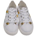 Bee Art Pattern Design Wallpaper Background Print Women s Low Top Canvas Sneakers View1