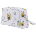 Bee Art Pattern Design Wallpaper Background Print Wristlet Pouch Bag (Large) View2