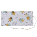 Bee Art Pattern Design Wallpaper Background Print Roll Up Canvas Pencil Holder (S) View2