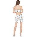 Bee Art Pattern Design Wallpaper Background Print Stretch Shorts and Tube Top Set View2