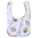 Bee Art Pattern Design Wallpaper Background Print Baby Bib View1