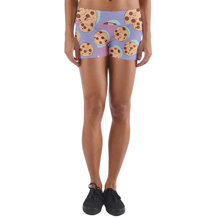 Cookies Chocolate Chips Chocolate Cookies Sweets Yoga Shorts